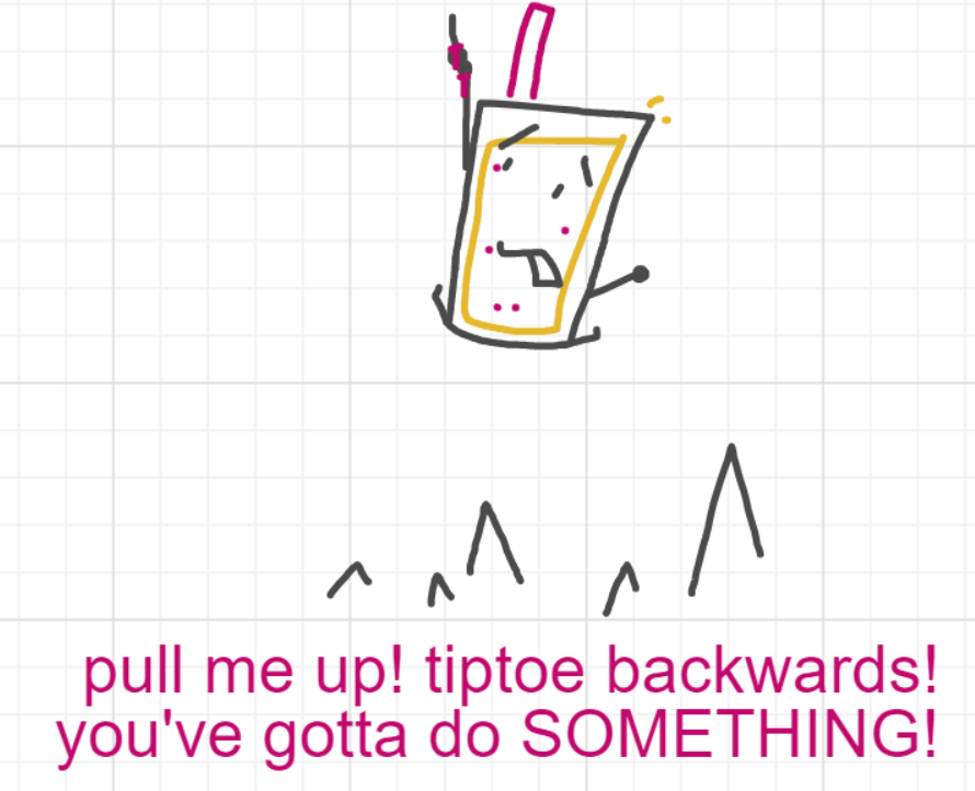 A panel from Running Duos, episode four of the Board Boards object show by Furretwalk/WalkingFurret.